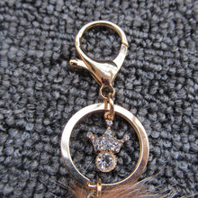 Cute Fluffy Crown Bow-knot Fox Ball Key
