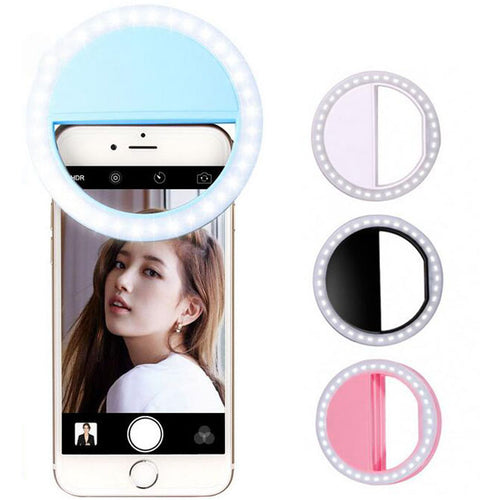 Portable Selfie Ring Flash Led Fill Light Lamp Camera